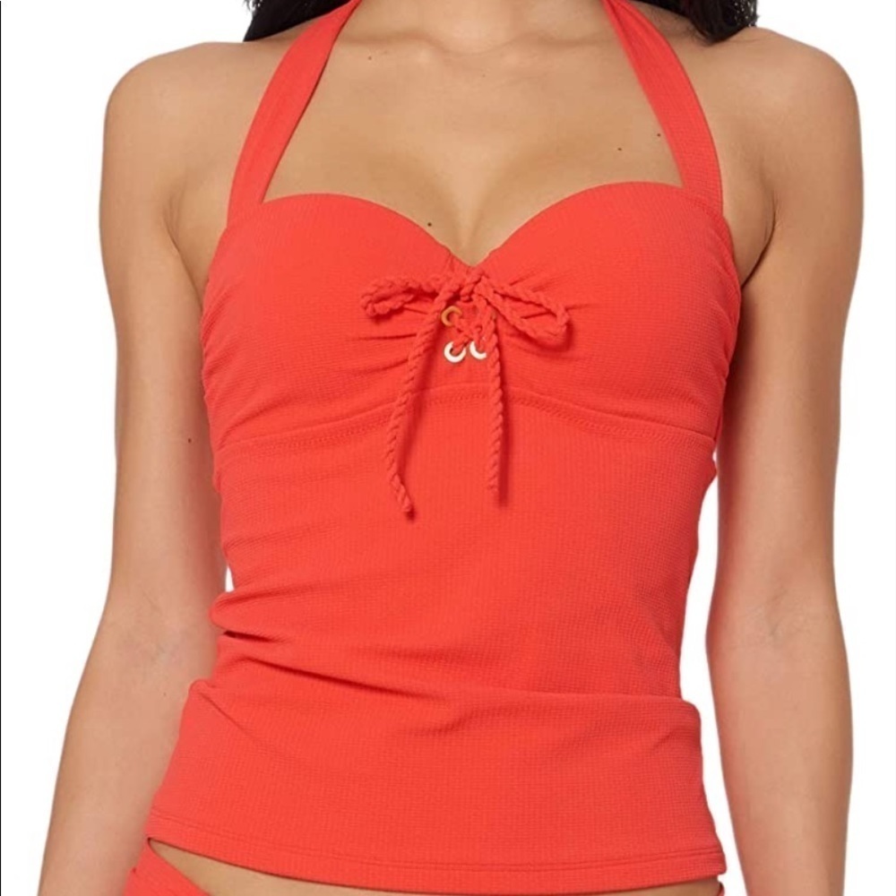 JESSICA Simpson Halter Swimsuit Tankini Top